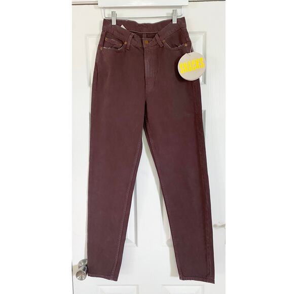 MOTHER FRENCH ROAST BROWN SNACKS HIGH WAISTED TWIZZY SKIMP JEANS - Picture 5 of 9